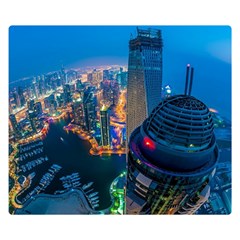 City Dubai Photograph From The Top Of Skyscrapers United Arab Emirates Double Sided Flano Blanket (Small) 