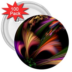 Color Burst Abstract 3  Buttons (100 Pack) 