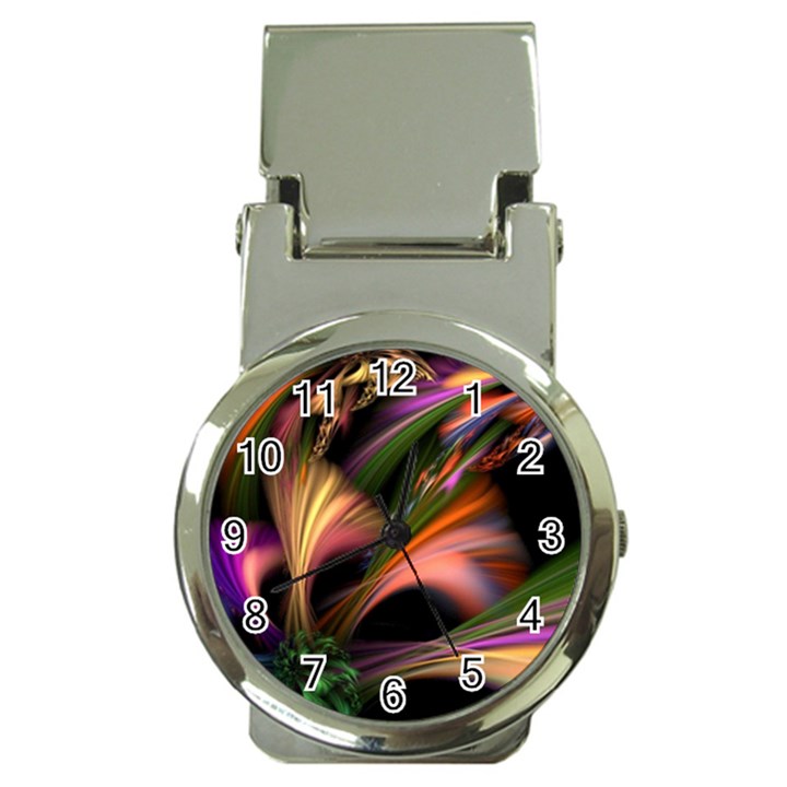 Color Burst Abstract Money Clip Watches