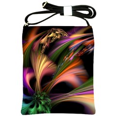 Color Burst Abstract Shoulder Sling Bags by Sapixe