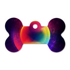 Colorful Glowing Dog Tag Bone (one Side)