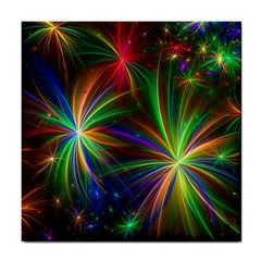 Colorful Firework Celebration Graphics Tile Coasters by Sapixe