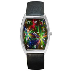 Colorful Firework Celebration Graphics Barrel Style Metal Watch by Sapixe
