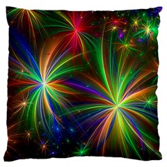 Colorful Firework Celebration Graphics Large Cushion Case (two Sides) by Sapixe