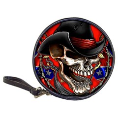 Confederate Flag Usa America United States Csa Civil War Rebel Dixie Military Poster Skull Classic 20-cd Wallets