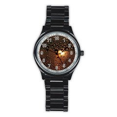 Condensation Abstract Stainless Steel Round Watch by Sapixe