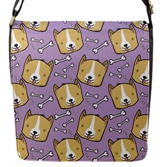 Dog Pattern Flap Messenger Bag (s) by Sapixe