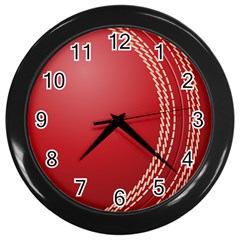 Cricket Ball Wall Clocks (black) by Sapixe