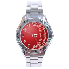 Cricket Ball Stainless Steel Analogue Watch