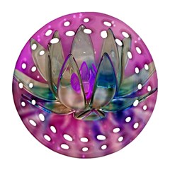 Crystal Flower Ornament (round Filigree)