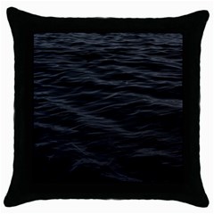 Dark Lake Ocean Pattern River Sea Throw Pillow Case (black)