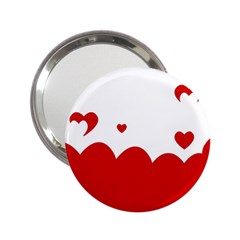 Heart Shape Background Love 2 25  Handbag Mirrors by Nexatart