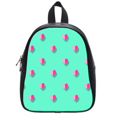 Love Heart Set Seamless Pattern School Bag (small)