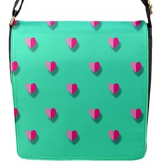 Love Heart Set Seamless Pattern Flap Messenger Bag (s) by Nexatart