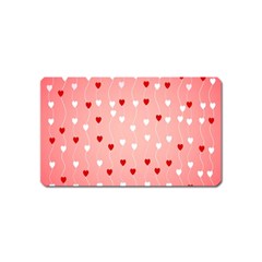 Heart Shape Background Love Magnet (name Card)