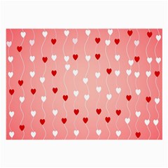 Heart Shape Background Love Large Glasses Cloth (2-side)