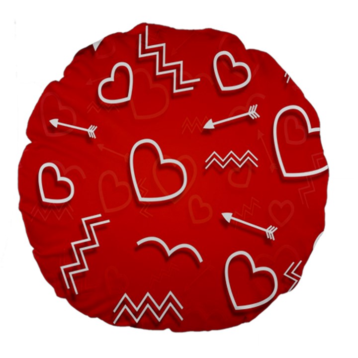 Background Valentine S Day Love Large 18  Premium Round Cushions