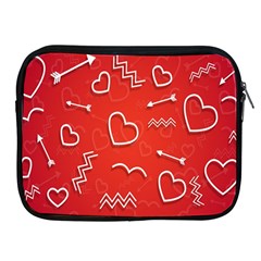 Background Valentine S Day Love Apple Ipad 2/3/4 Zipper Cases by Nexatart