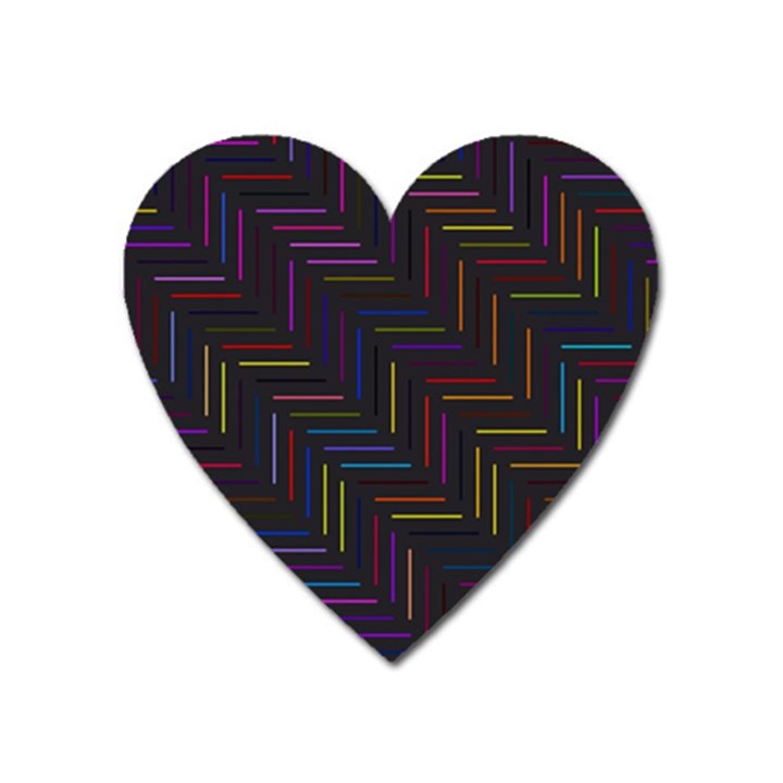 Lines Line Background Heart Magnet