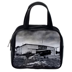 Omaha Airfield Airplain Hangar Classic Handbags (one Side) by Nexatart