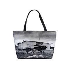 Omaha Airfield Airplain Hangar Shoulder Handbags by Nexatart