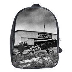 Omaha Airfield Airplain Hangar School Bag (large) by Nexatart