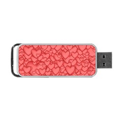 Background Hearts Love Portable Usb Flash (one Side) by Nexatart