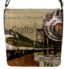 Train Vintage Tracks Travel Old Flap Messenger Bag (s) by Nexatart