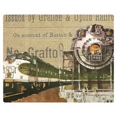 Train Vintage Tracks Travel Old Double Sided Flano Blanket (medium) 