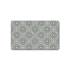 Grey Ornate Decorative Pattern Magnet (name Card)