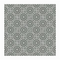 Grey Ornate Decorative Pattern Medium Glasses Cloth (2-side) by dflcprints