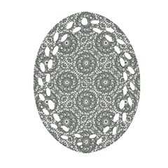 Grey Ornate Decorative Pattern Ornament (oval Filigree) by dflcprints