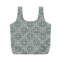 Grey Ornate Decorative Pattern Full Print Recycle Bags (m)  by dflcprints