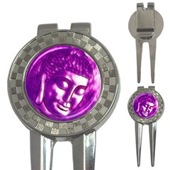 Purple Buddha Art Portrait 3-in-1 Golf Divots by yoursparklingshop