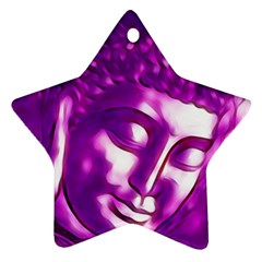 Purple Buddha Art Portrait Star Ornament (two Sides) by yoursparklingshop