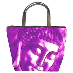 Purple Buddha Art Portrait Bucket Bags