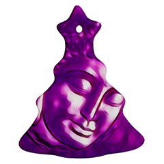 Purple Buddha Art Portrait Ornament (christmas Tree) 