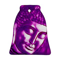 Purple Buddha Art Portrait Bell Ornament (two Sides) by yoursparklingshop