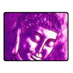 Purple Buddha Art Portrait Double Sided Fleece Blanket (small) 