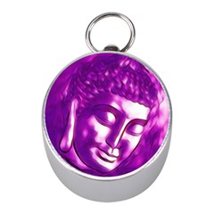 Purple Buddha Art Portrait Mini Silver Compasses by yoursparklingshop