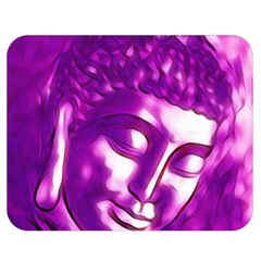 Purple Buddha Art Portrait Double Sided Flano Blanket (medium)  by yoursparklingshop