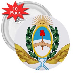 The Argentine Air Force Emblem  3  Buttons (10 Pack)  by abbeyz71