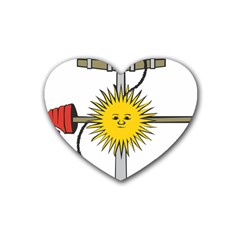 Symbol Of Argentine Navy  Rubber Coaster (heart)  by abbeyz71