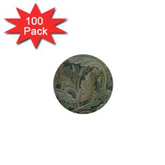 Vintage Background Green Leaves 1  Mini Magnets (100 Pack)  by Nexatart