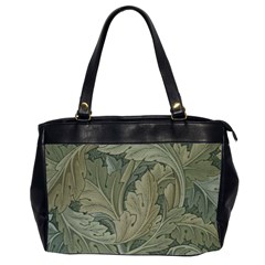 Vintage Background Green Leaves Office Handbags (2 Sides)  by Nexatart