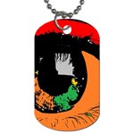 Eyes Makeup Human Drawing Color Dog Tag (Two Sides) Front