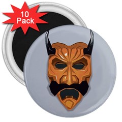 Mask India South Culture 3  Magnets (10 Pack)  by Nexatart