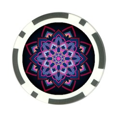 Mandala Circular Pattern Poker Chip Card Guard by Nexatart