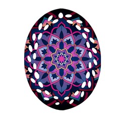 Mandala Circular Pattern Oval Filigree Ornament (two Sides) by Nexatart