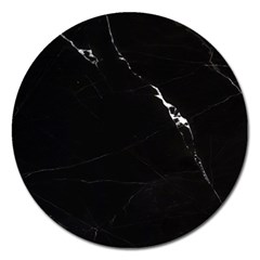 Black Marble Tiles Rock Stone Statues Magnet 5  (round) by Nexatart